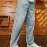 Men wearing classic straight fit jeans. Classic straight fit jeans styled for everyday wear.